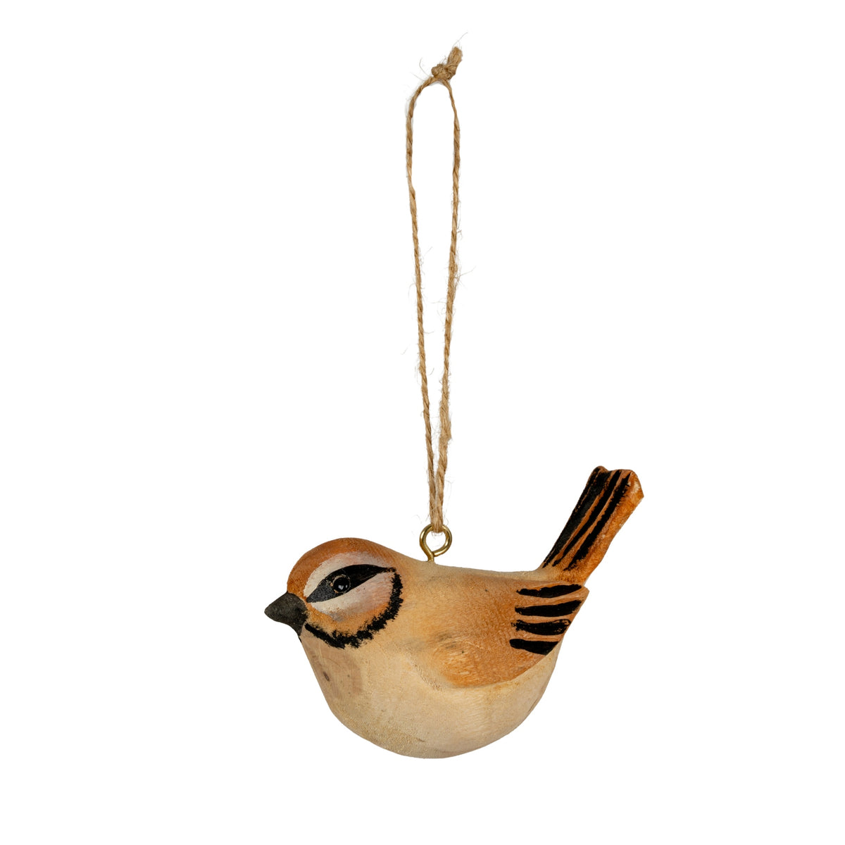 Wooden Tawny Bird Decoration in tawny finish