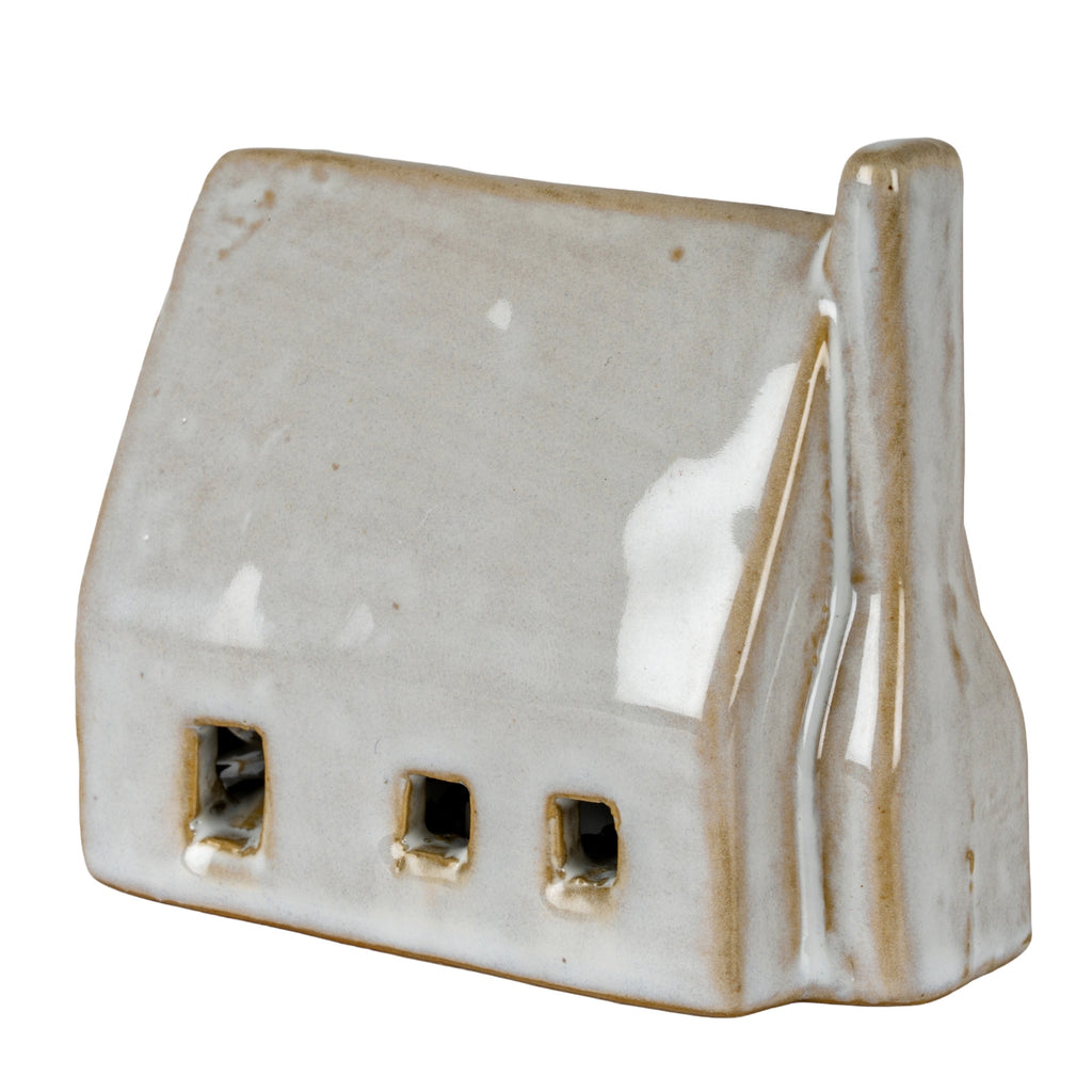 Nook Ceramic Barn With LED Light in white