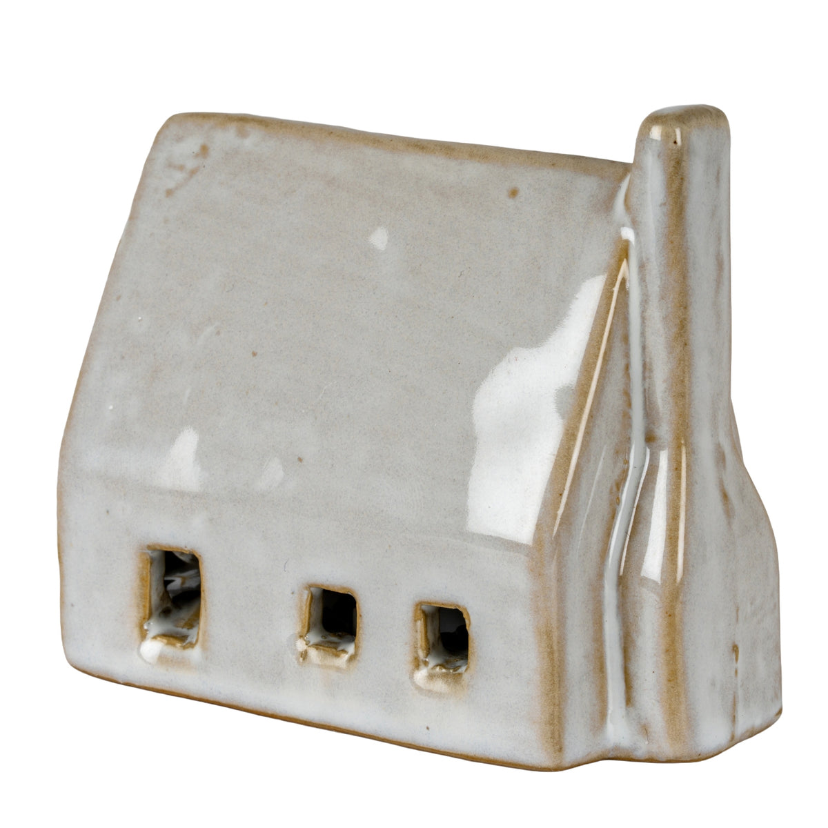 Nook Ceramic Barn With LED Light in white