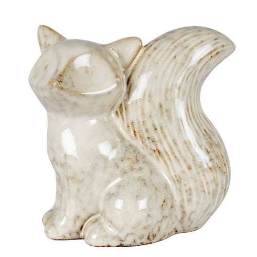 Alora Ceramic Fox Looking Left in white