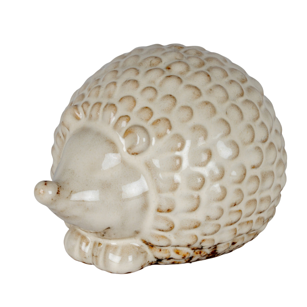 Alora Ceramic Round Small Hedgehog in white
