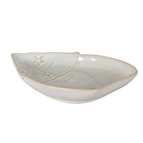 Alora Ceramic Santa Dish in white