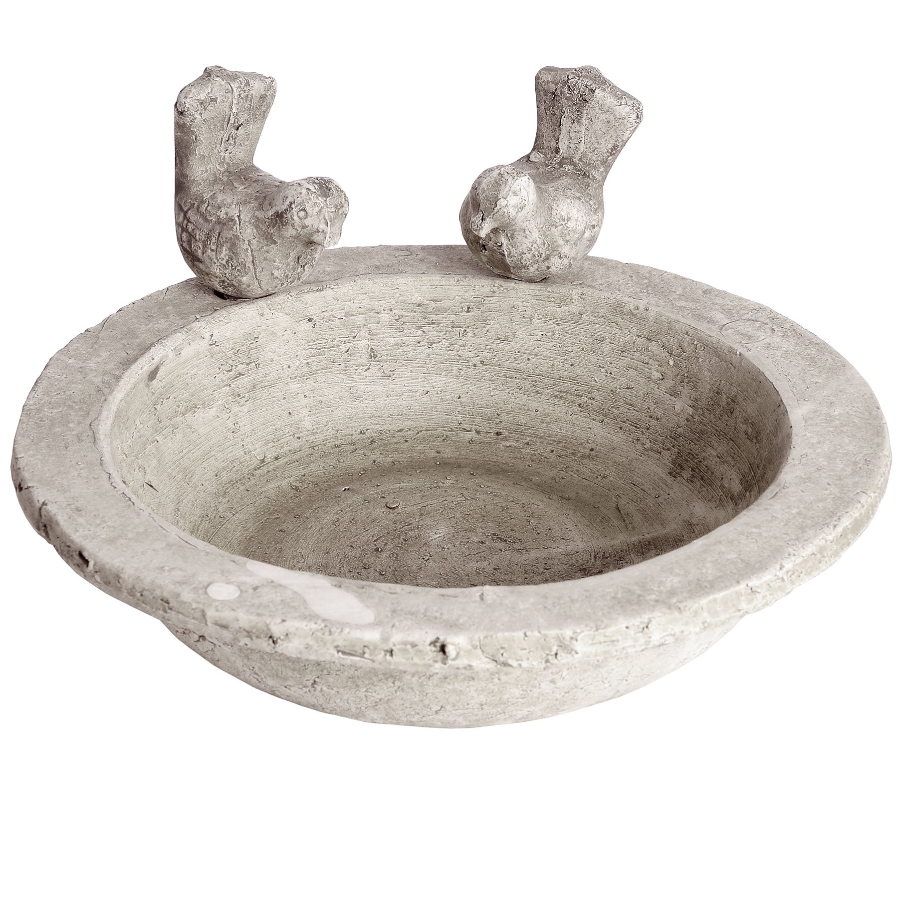Bird Bath Large STONE Garden Accessories in cream styled interior setting, luxury home decor