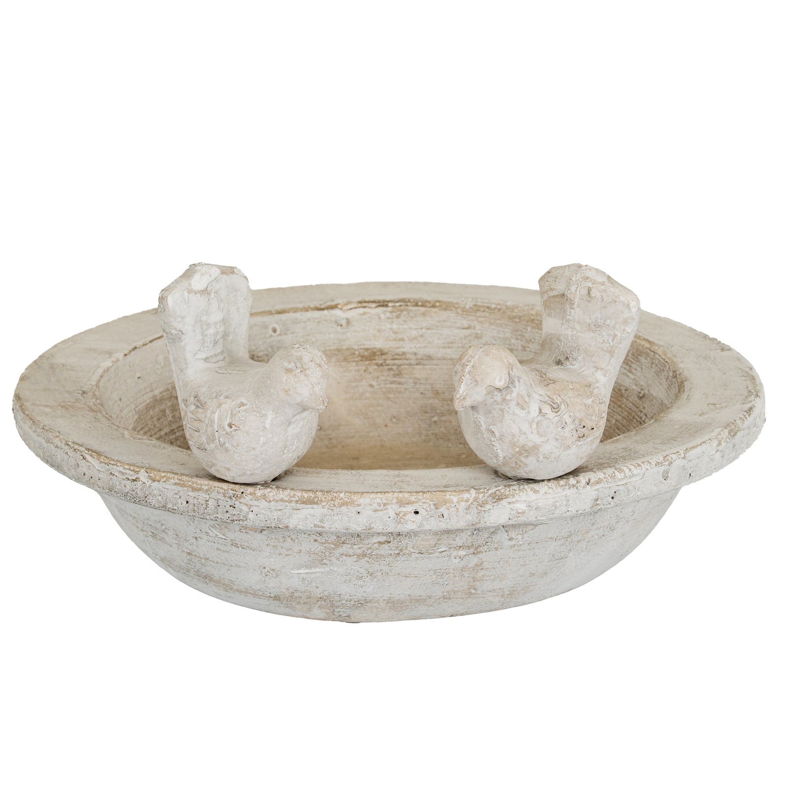 Bird Bath Small STONE Garden Accessories in cream styled interior setting, luxury home decor