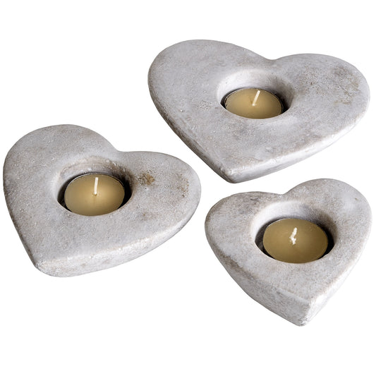 Set Of Three Heart Tea Light Holders - HomenestUK