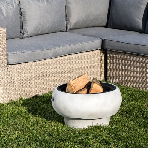 Garden Round Wood Burning Fire Pit, Outdoor Fire Bowl Log Burner