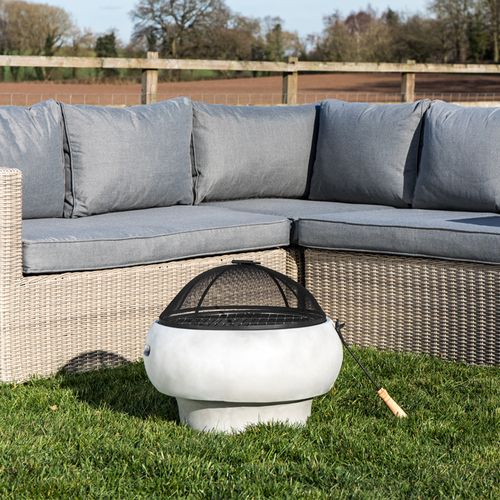 Garden Round Wood Burning Fire Pit, Outdoor Fire Bowl Log Burner