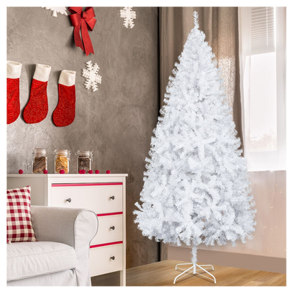 7FT Iron Leg White Christmas Tree with 950 Branches