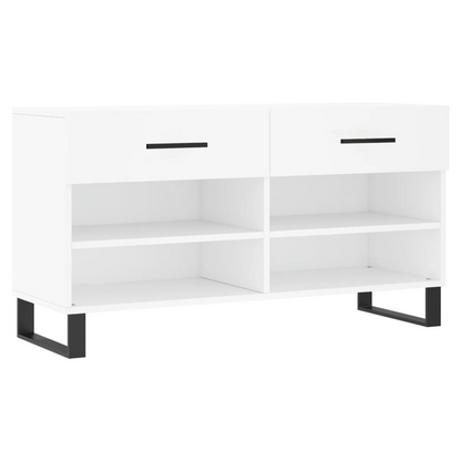 vidaXL Shoe Bench White 102x35x55 cm Engineered Wood