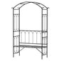 Garden Arbour Bench Plant Climbing Support Trellis Rose Vines Black Outsunny