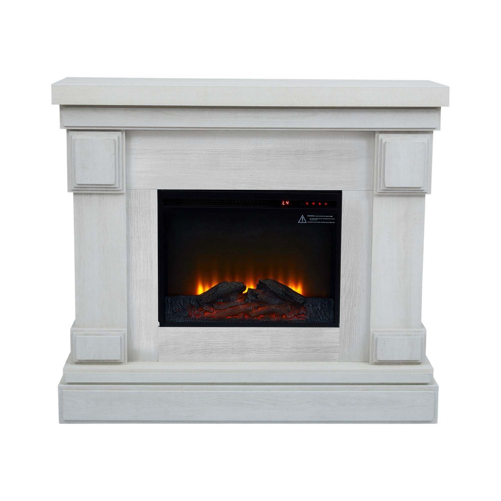 48″ Electric Fireplace with Touch Screen & Remote, Wood Grain
