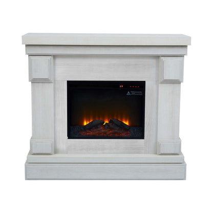48″ Electric Fireplace with Touch Screen & Remote, Wood Grain