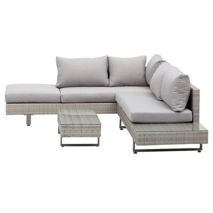 3pc Rattan Sofa Set Lounge Furniture