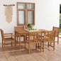 5 Piece Garden Dining Set Solid Teak Wood