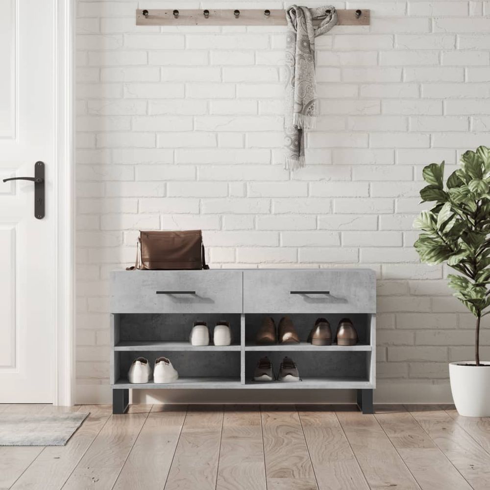 vidaXL Shoe Bench White 102x35x55 cm Engineered Wood