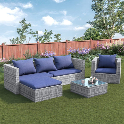 Modular Garden Corner Rattan Sofa Set