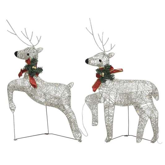 Christmas Reindeers 2 pcs Gold 40 LEDs