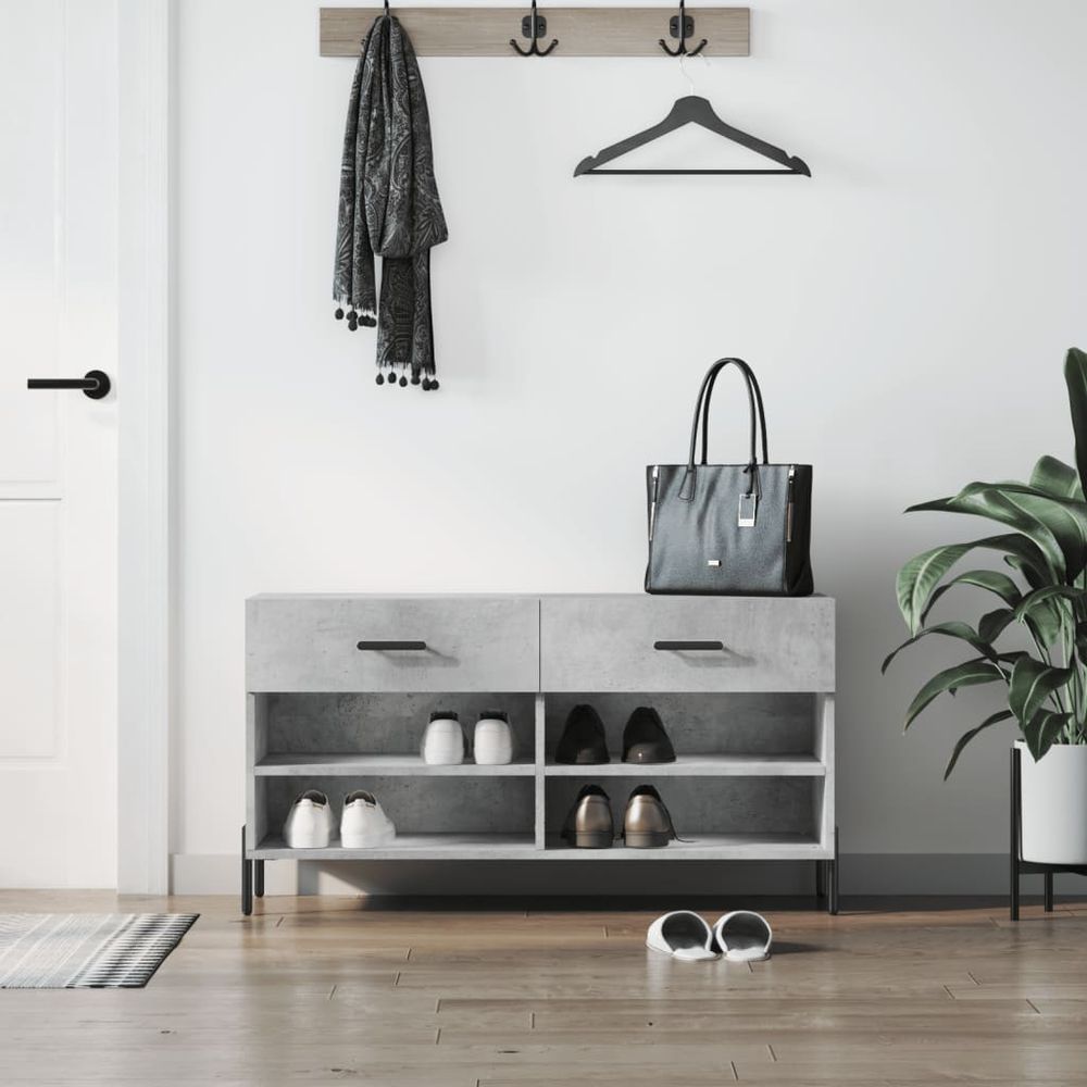vidaXL Shoe Bench White 102x35x55 cm Engineered Wood
