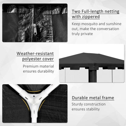 Outsunny 4 x 3m Party Tent Waterproof Garden Gazebo Canopy Wedding Cover Shade