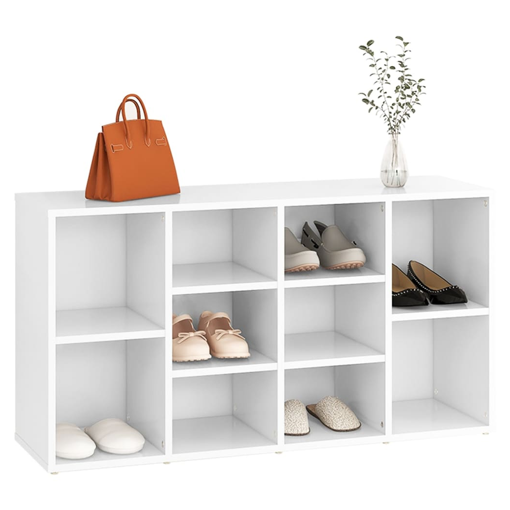 vidaXL Shoe Bench White 103x30x54.5 cm Engineered Wood