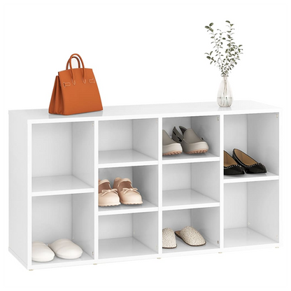 vidaXL Shoe Bench White 103x30x54.5 cm Engineered Wood