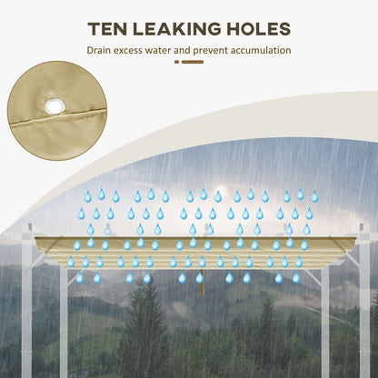 Outsunny Pergola Shade Cover Replacement Canopy for 4 x 3(m) Pergola, Beige