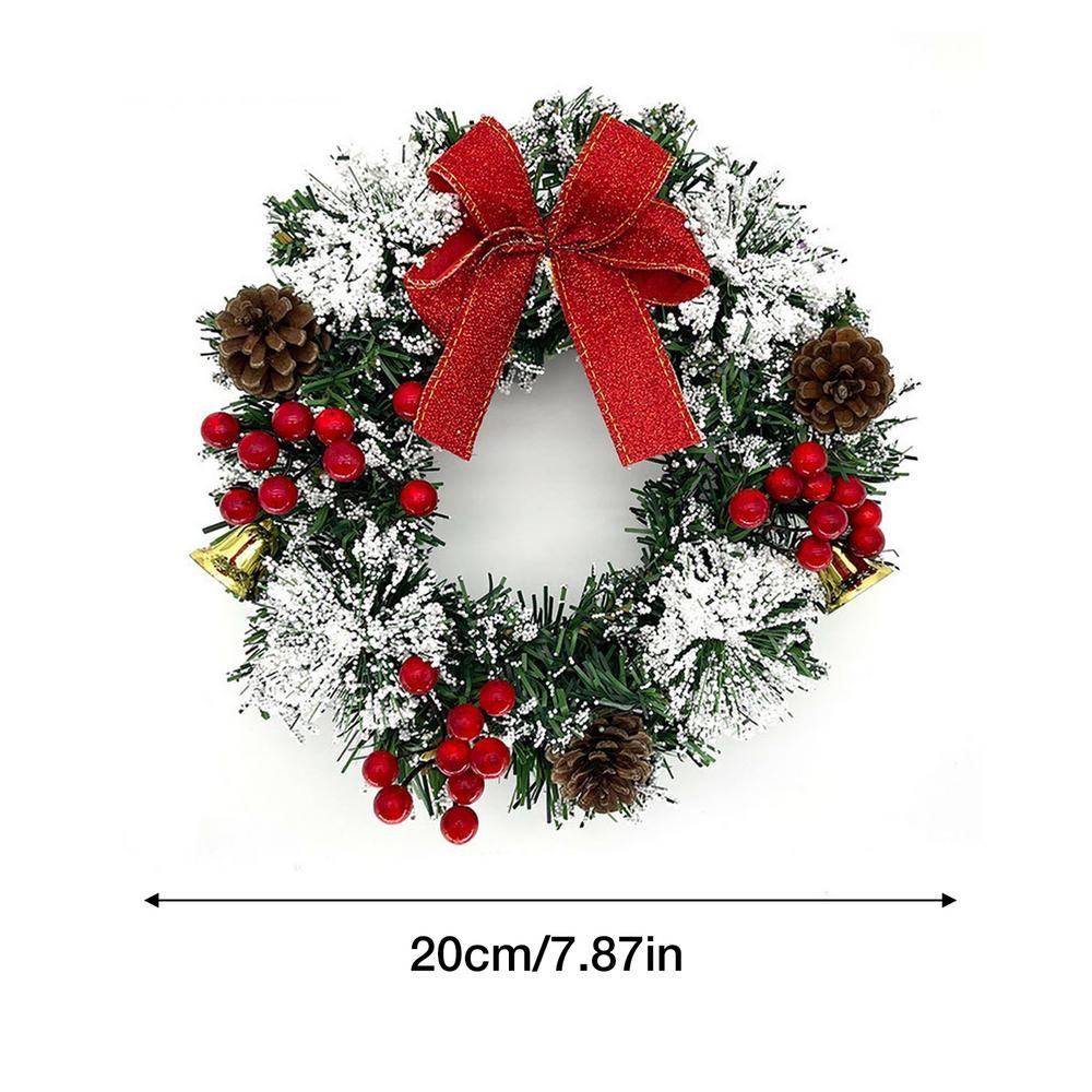 40cm Christmas Wreath Decor Artificial Hanging Xmas Wreath Pendant Home Window Door Outdoor Christmas Decoration Party Supplies