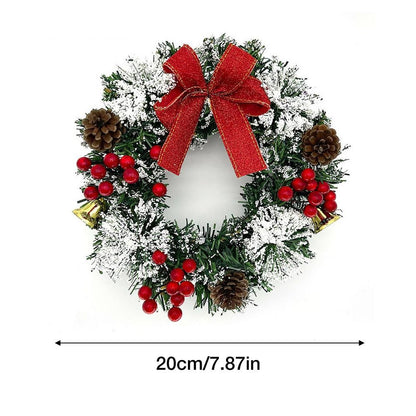40cm Christmas Wreath Decor Artificial Hanging Xmas Wreath Pendant Home Window Door Outdoor Christmas Decoration Party Supplies