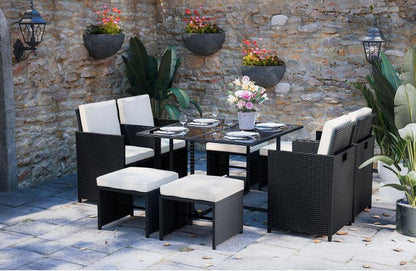 9Pc Rattan Dining Set
