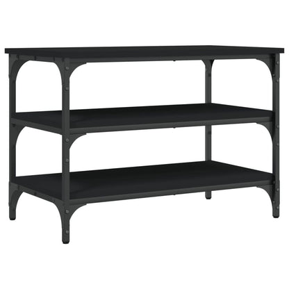 vidaXL Shoe Bench Black 70x38.5x49 cm Engineered Wood