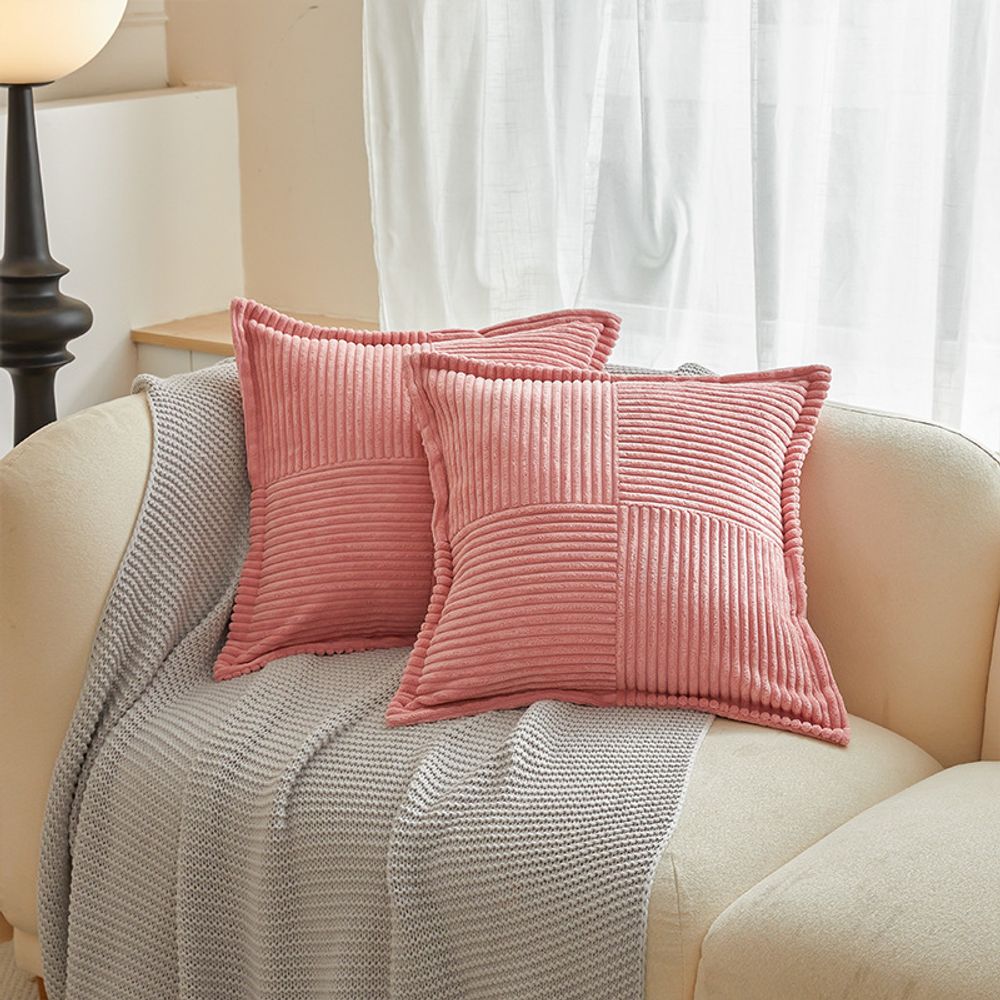 Boho Striped Pillow Covers Decorative Cushion for Sofa Living Room Bed White Throw Cover Polyester Pillowcases for Pillows 45x45