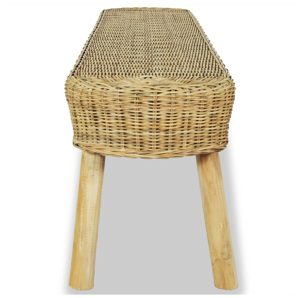 vidaXL Hall Bench 110x35x45 cm Natural Rattan