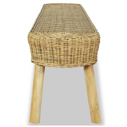 vidaXL Hall Bench 110x35x45 cm Natural Rattan