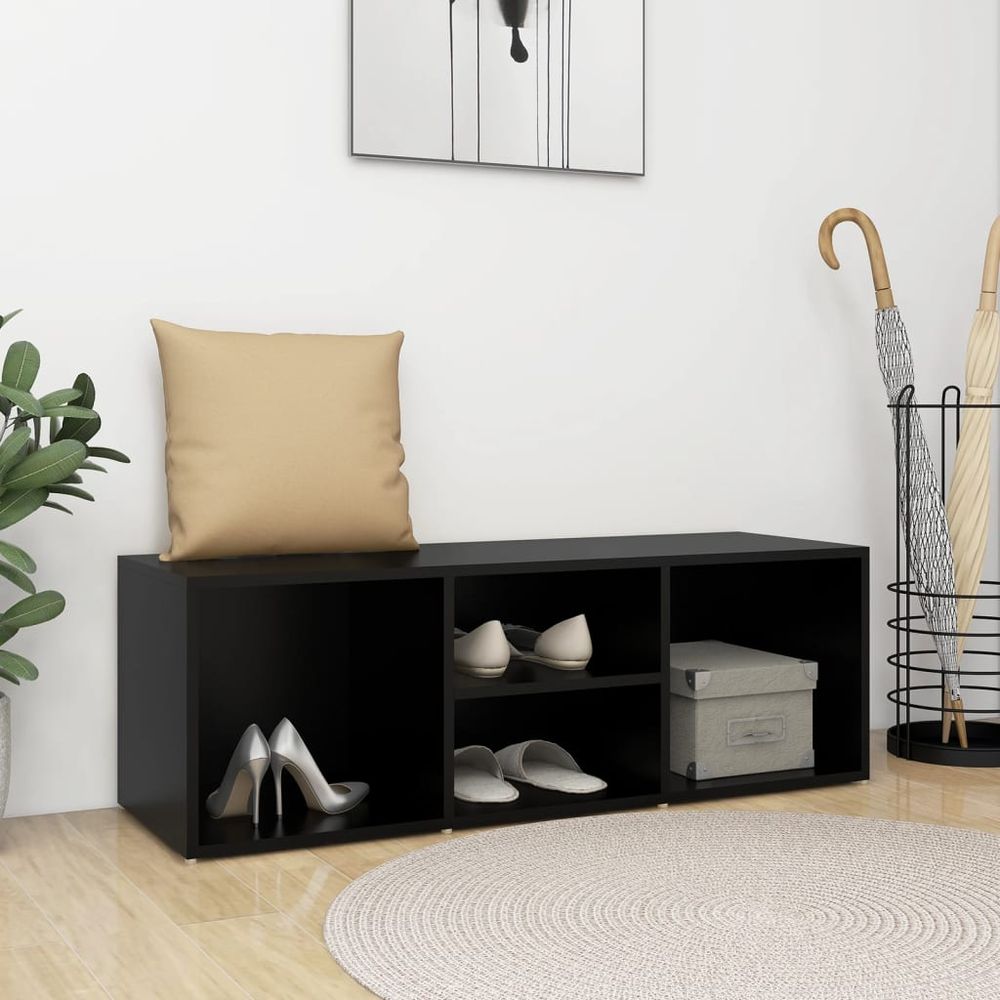 vidaXL Shoe Storage Bench White 105x35x35 cm Engineered Wood