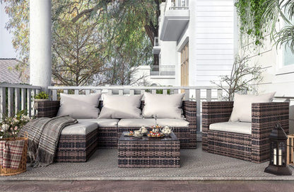Modular Garden Corner Rattan Sofa Set