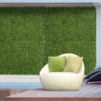12PCS Artificial Boxwood Wall Panels 20" x 20" Grass Screen Milan Grass