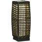 Outsunny Outdoor Rattan Solar Lantern wtih Auto On/Off Solar Powered LED Lights