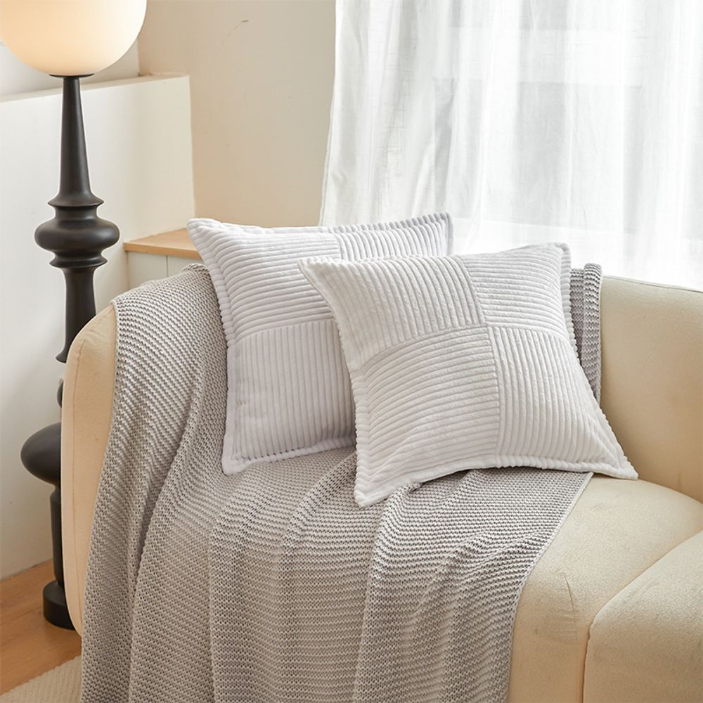 Boho Striped Pillow Covers Decorative Cushion for Sofa Living Room Bed White Throw Cover Polyester Pillowcases for Pillows 45x45