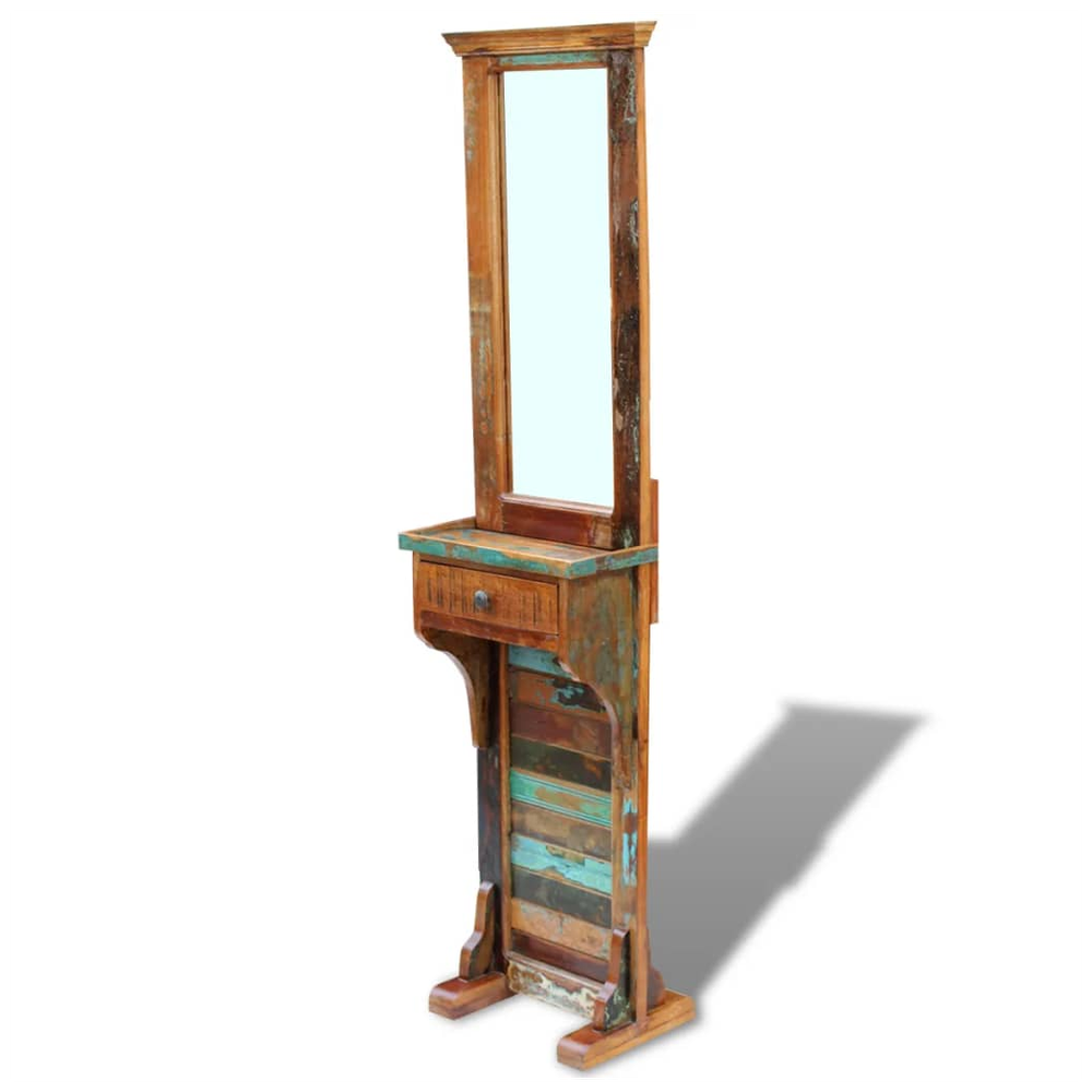 Hall Mirror Vintage Solid Reclaimed Wood 47x23x180 cm