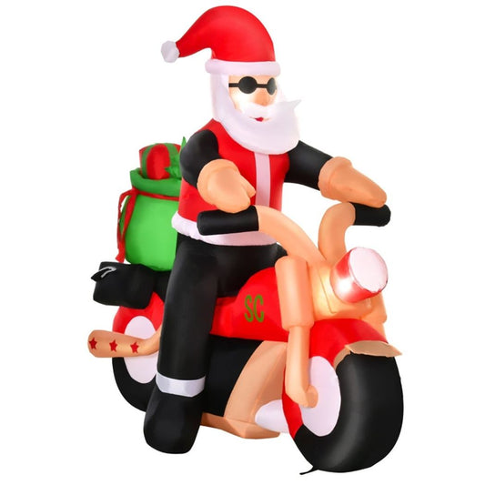 Christmas Snowman on bike inflatable
