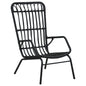 vidaXL Garden Chair Poly Rattan Light Brown