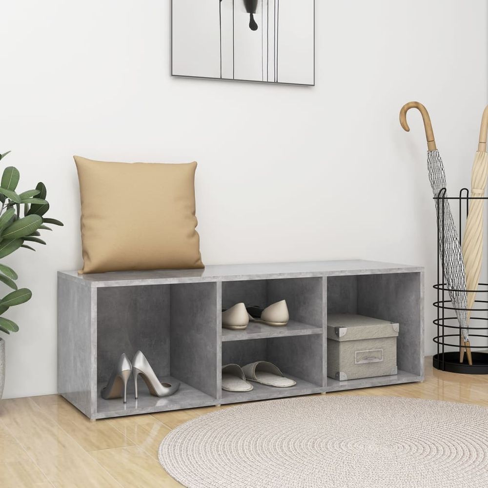 vidaXL Shoe Storage Bench White 105x35x35 cm Engineered Wood