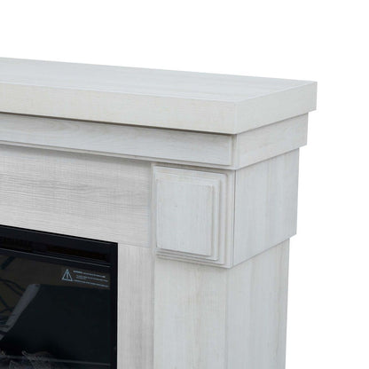 48″ Electric Fireplace with Touch Screen & Remote, Wood Grain