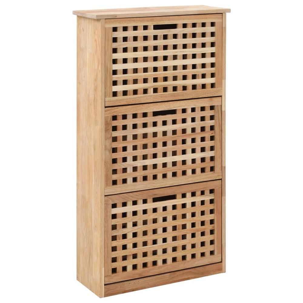 vidaXL Shoe Storage Bench 94x20x38 cm Solid Walnut Wood
