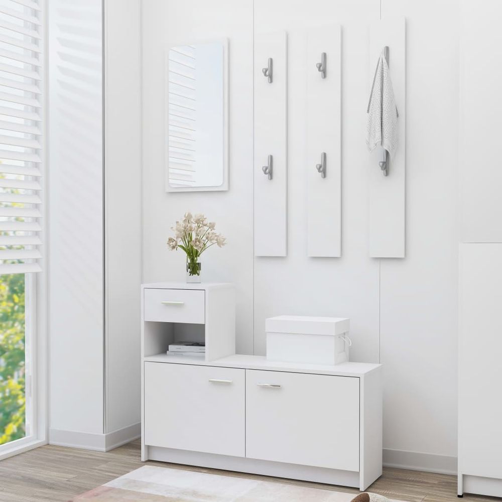 Hallway Unit Grey 100x25x76.5 cm Engineered Wood