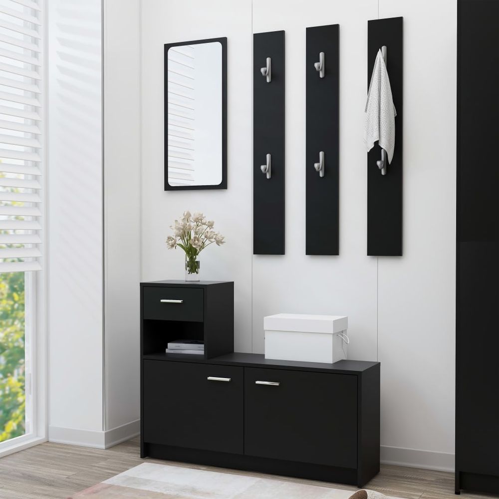 Hallway Unit Grey 100x25x76.5 cm Engineered Wood