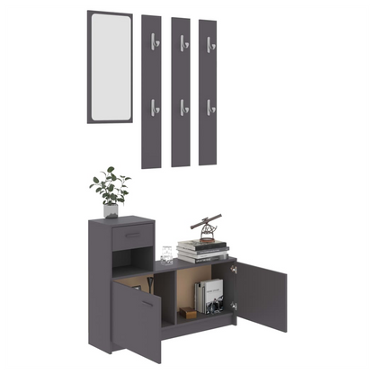 Hallway Unit Grey 100x25x76.5 cm Engineered Wood