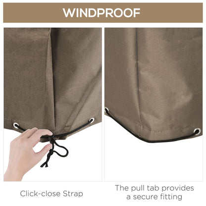 275x205cm Outdoor Furniture Protective Cover Water UV Resistant Beige Outsunny