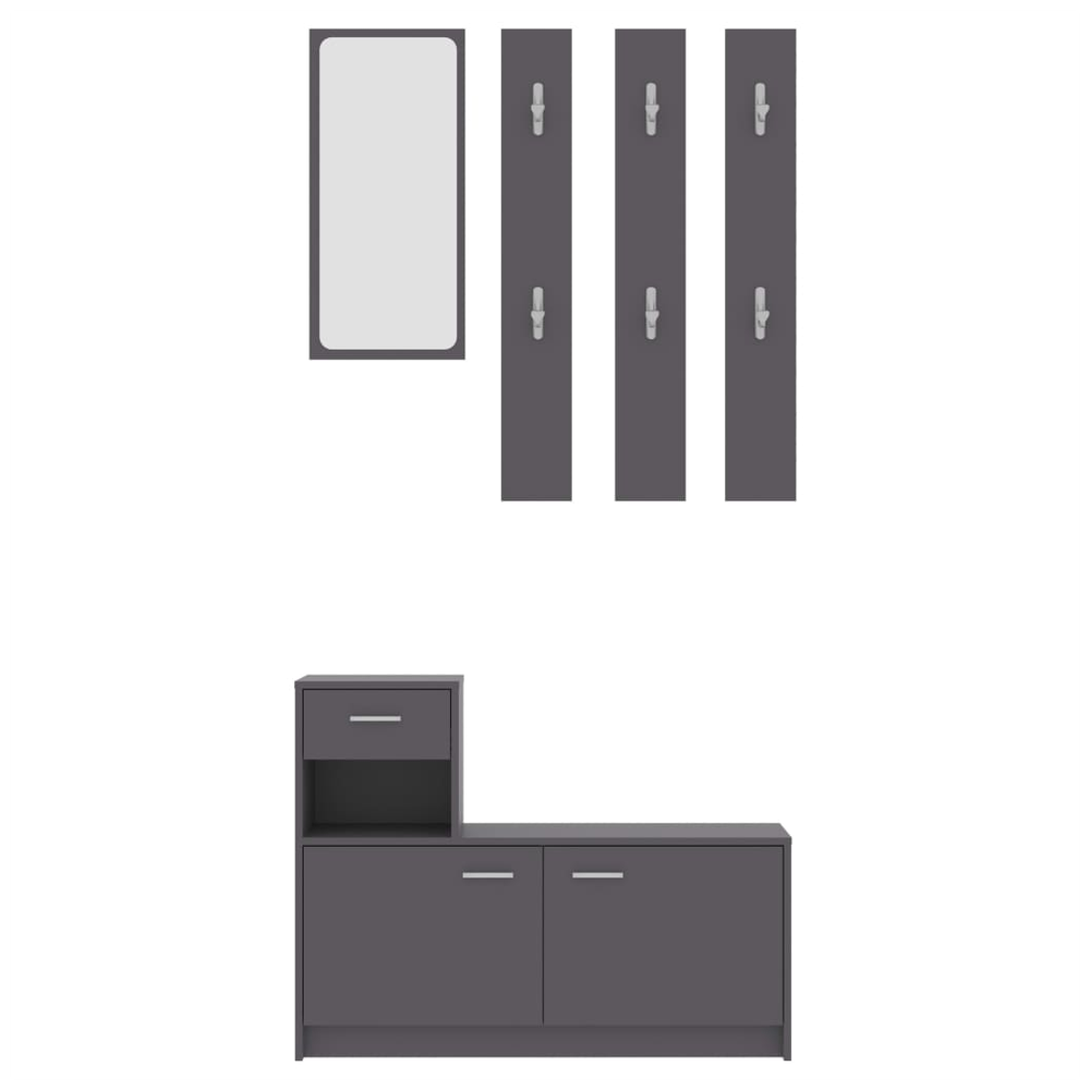 Hallway Unit Grey 100x25x76.5 cm Engineered Wood