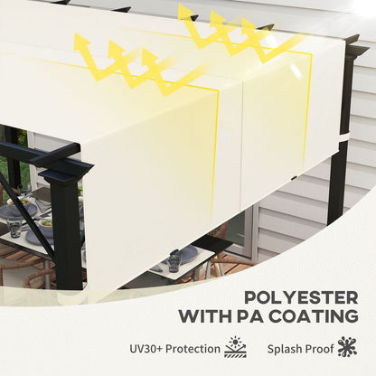 Outsunny 2Pcs Pergola Replacement Canopy, 4.9 x 1.2m, UV Protection, White